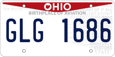 OH license plate GLG1686