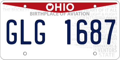 OH license plate GLG1687
