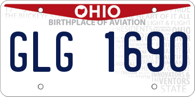 OH license plate GLG1690