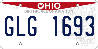 OH license plate GLG1693