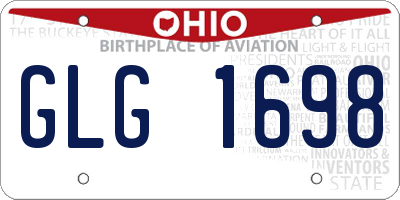 OH license plate GLG1698