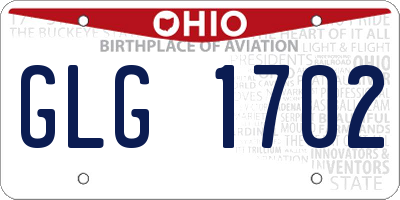 OH license plate GLG1702