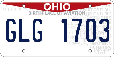 OH license plate GLG1703