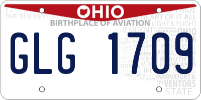 OH license plate GLG1709