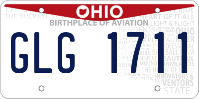 OH license plate GLG1711