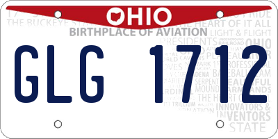 OH license plate GLG1712