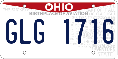 OH license plate GLG1716