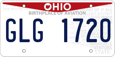 OH license plate GLG1720