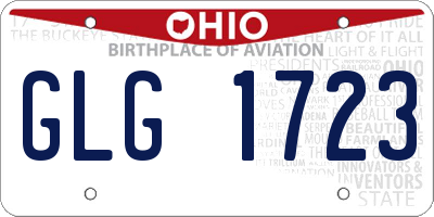OH license plate GLG1723