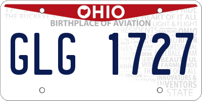 OH license plate GLG1727