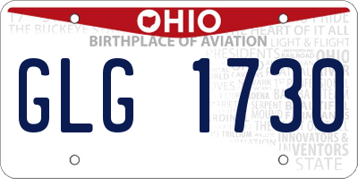 OH license plate GLG1730