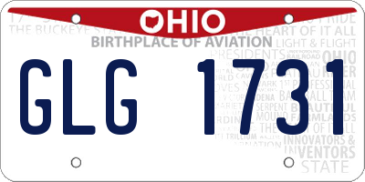 OH license plate GLG1731