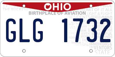 OH license plate GLG1732