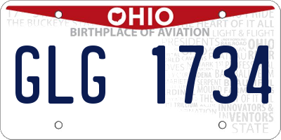OH license plate GLG1734