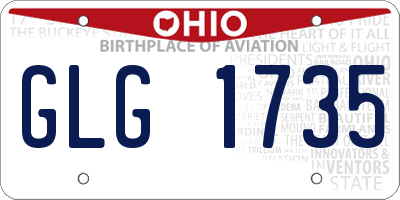OH license plate GLG1735