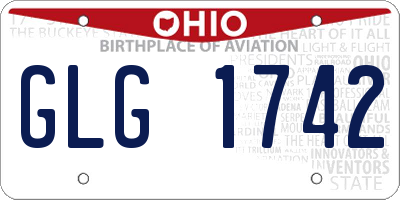 OH license plate GLG1742