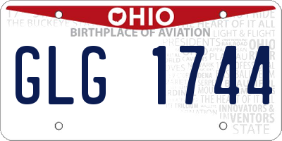 OH license plate GLG1744