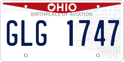 OH license plate GLG1747