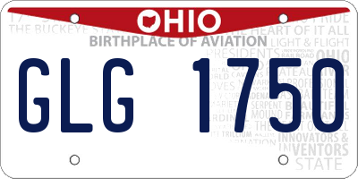 OH license plate GLG1750