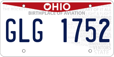 OH license plate GLG1752