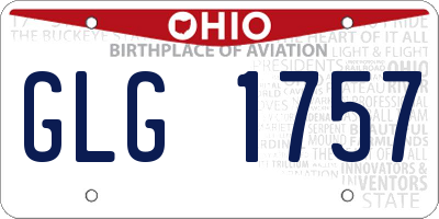 OH license plate GLG1757