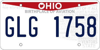 OH license plate GLG1758