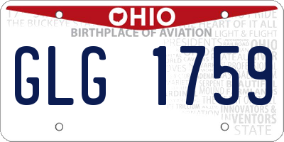 OH license plate GLG1759