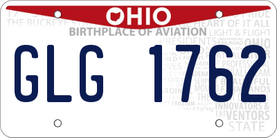 OH license plate GLG1762