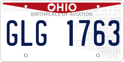 OH license plate GLG1763