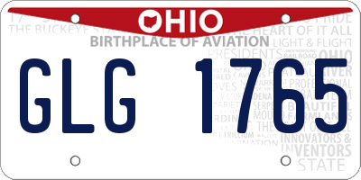 OH license plate GLG1765