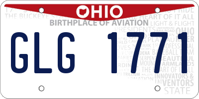 OH license plate GLG1771