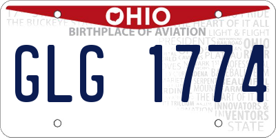 OH license plate GLG1774