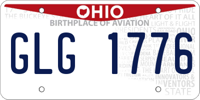 OH license plate GLG1776