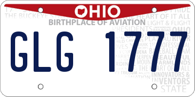 OH license plate GLG1777