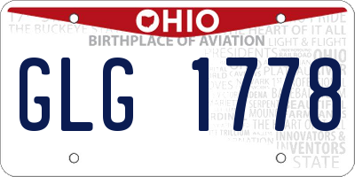 OH license plate GLG1778