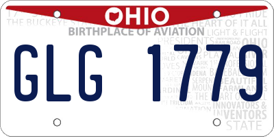OH license plate GLG1779