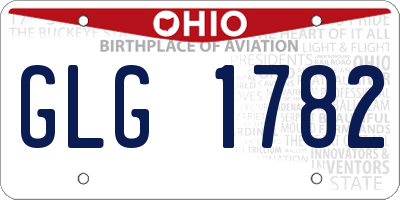 OH license plate GLG1782
