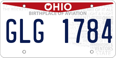 OH license plate GLG1784