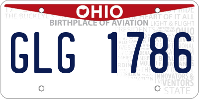 OH license plate GLG1786