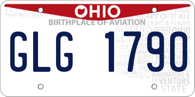 OH license plate GLG1790