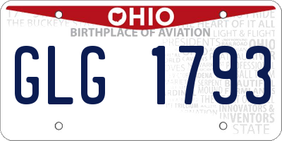 OH license plate GLG1793