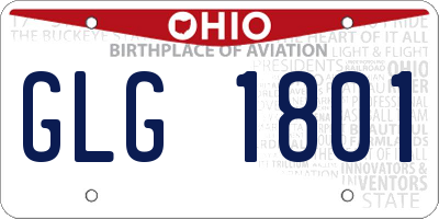 OH license plate GLG1801