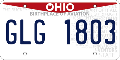 OH license plate GLG1803