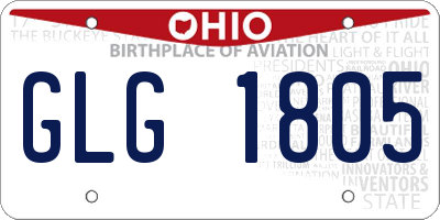 OH license plate GLG1805