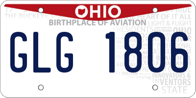 OH license plate GLG1806