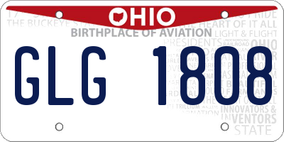 OH license plate GLG1808