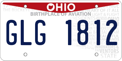 OH license plate GLG1812