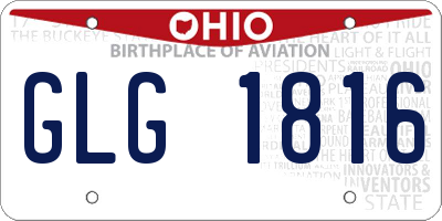 OH license plate GLG1816