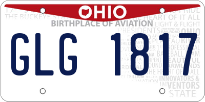 OH license plate GLG1817