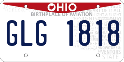 OH license plate GLG1818